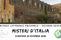 CONCORSO LETTERARIO NAZIONALE  "MISTERI D'ITALIA" Seconda edizione - 2020/21